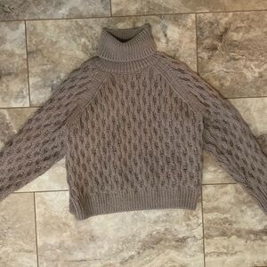 Tan Turtleneck Sweater